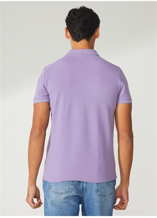 Fabrika Basic Düz Lila Erkek Polo T-Shirt - BORAMIR-Y_5