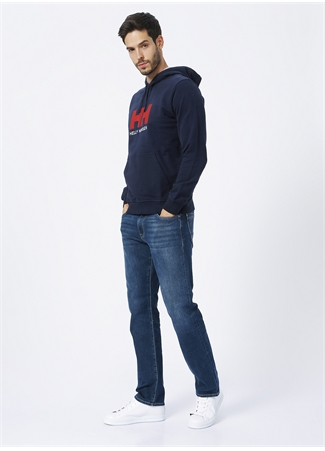 Helly Hansen Hh Hh Logo Hoodie Kapüşonlu Uzun Kollu Normal Kalıp Lacivert Erkek Sweatshirt_1