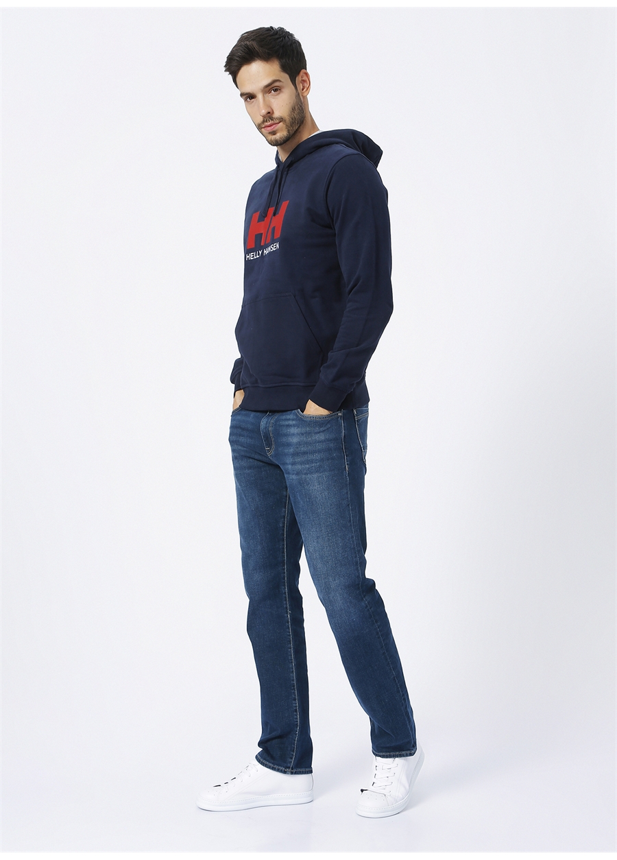 Helly Hansen Hh Hh Logo Hoodie Kapüşonlu Uzun Kollu Normal Kalıp Lacivert Erkek Sweatshirt_1