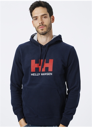 Helly Hansen Hh Hh Logo Hoodie Kapüşonlu Uzun Kollu Normal Kalıp Lacivert Erkek Sweatshirt_2