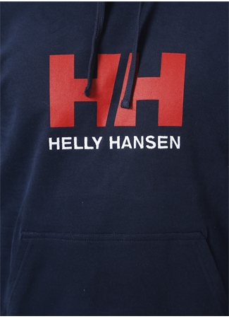 Helly Hansen Hh Hh Logo Hoodie Kapüşonlu Uzun Kollu Normal Kalıp Lacivert Erkek Sweatshirt_4