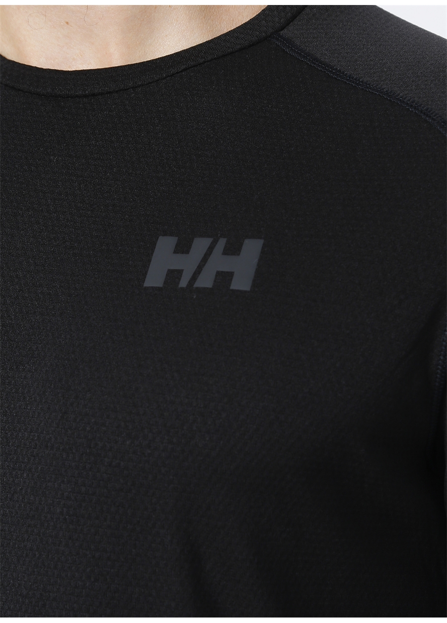 Helly Hansen Siyah Erkek Bisiklet Yaka Üst İçlik HH LIFA ACTIVE CREW_4