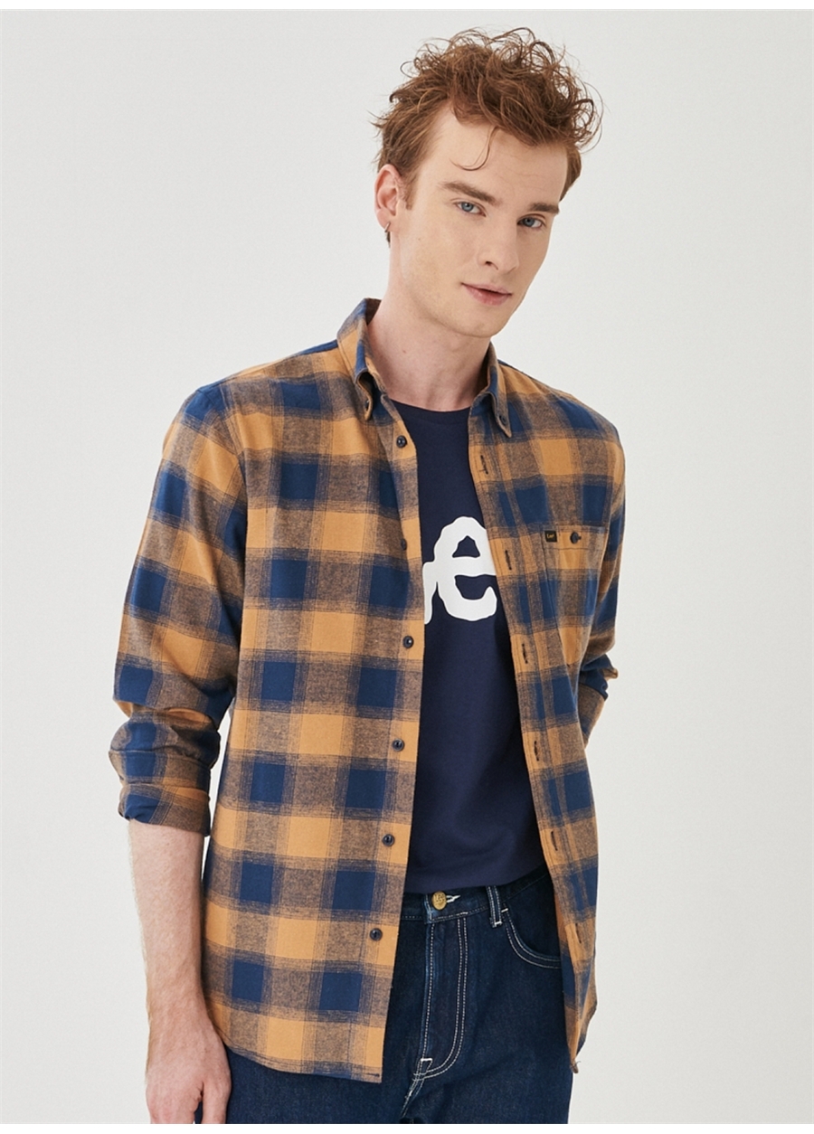 Lee Kareli Kahve Erkek Gömlek L66IMLSZ_Flannel Check Shirt_1