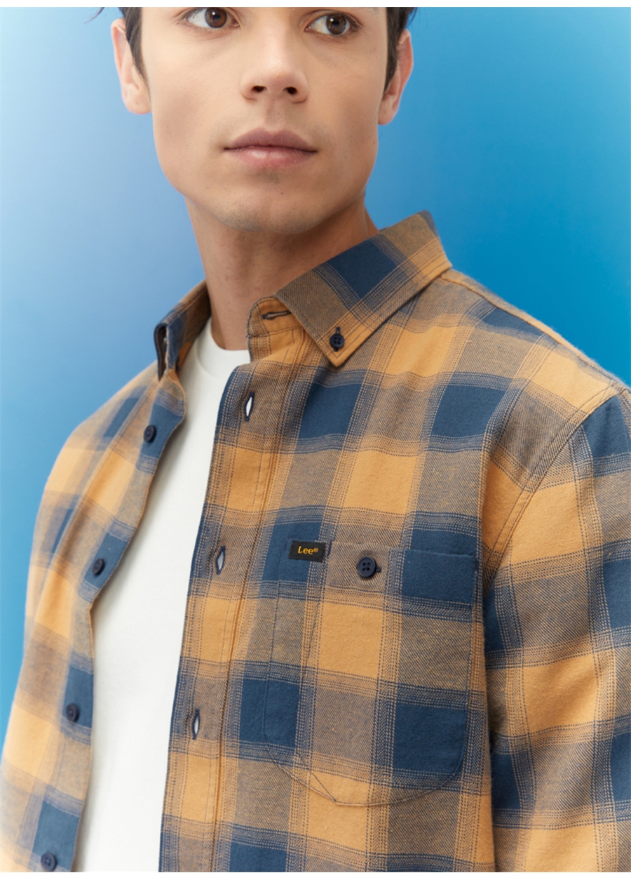 Lee Kareli Kahve Erkek Gömlek L66IMLSZ_Flannel Check Shirt_7