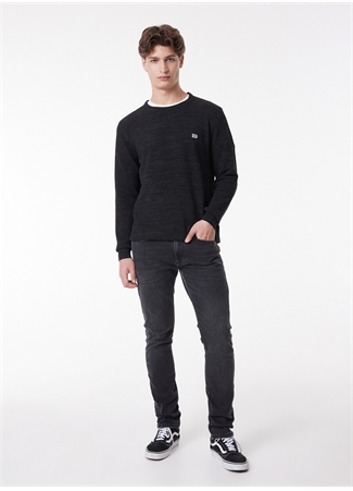 Lee L212149003 Knitwear Crew Neck Bisiklet Yaka Regular Fit Düz Antrasit Erkek Kazak