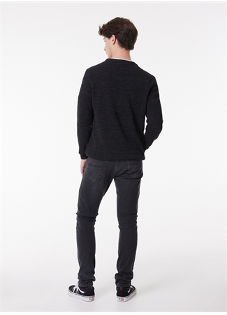 Lee L212149003 Knitwear Crew Neck Bisiklet Yaka Regular Fit Düz Antrasit Erkek Kazak_5