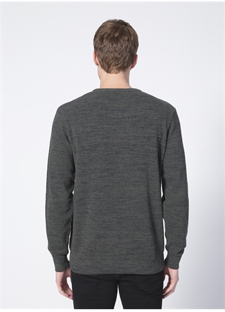 Lee L212149801 Knitwear Crew Neck Bisiklet Yaka Regular Fit Düz Haki Erkek Kazak_3