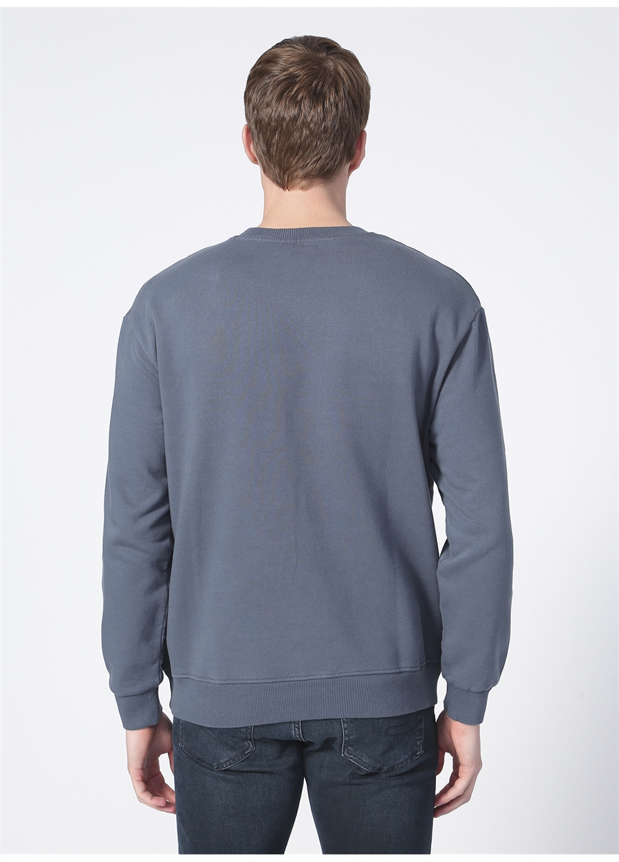 Lee L80XTJTG Crew Neck Bisiklet Yaka Regular Fit Baskılı Antrasit Erkek Sweatshirt_3