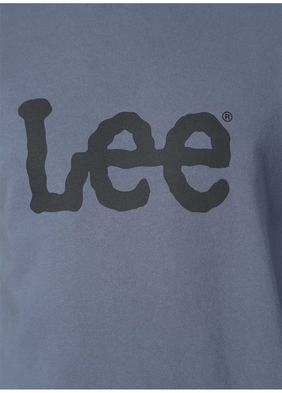 Lee L80XTJTG Crew Neck Bisiklet Yaka Regular Fit Baskılı Antrasit Erkek Sweatshirt_4