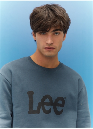 Lee L80XTJTG Crew Neck Bisiklet Yaka Regular Fit Baskılı Antrasit Erkek Sweatshirt_8