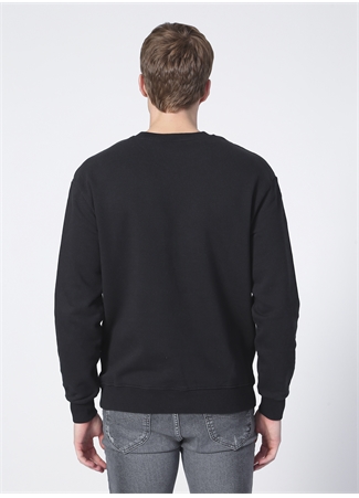 Lee L80XTJ01 Crew Neck Bisiklet Yaka Regular Fit Baskılı Siyah Erkek Sweatshirt_3