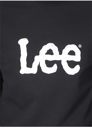 Lee L80XTJ01 Crew Neck Bisiklet Yaka Regular Fit Baskılı Siyah Erkek Sweatshirt_4