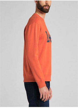 Lee L80XTJBH Crew Neck Bisiklet Yaka Regular Fit Baskılı Turuncu Erkek Sweatshirt_8