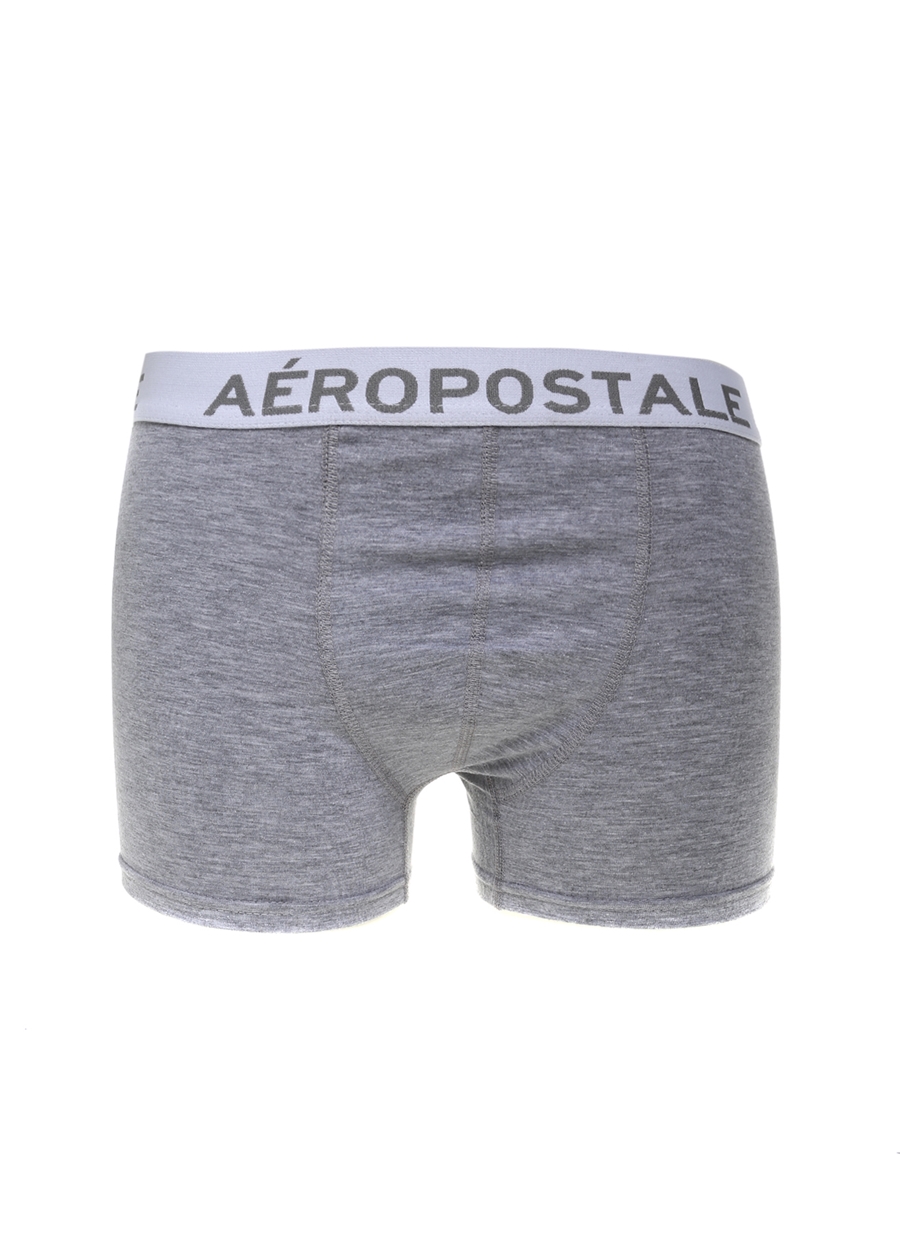 Aeropostale Ap-Bxr04 Normal Bel Düz Gri Melanj Erkek Boxer_0