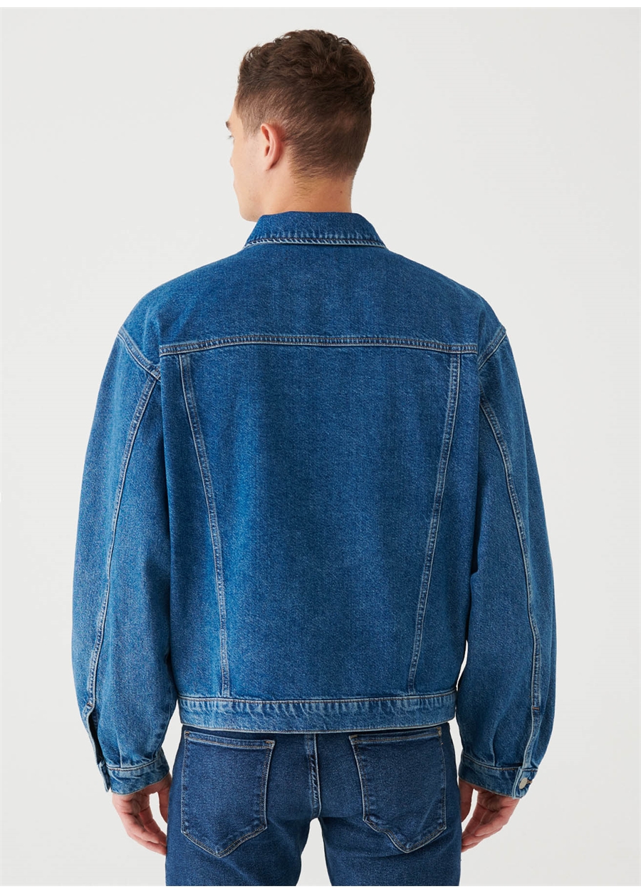 Mavi Ryan Düz Yaka Oversized Düz Erkek Denim Ceket M0110001-80480_3