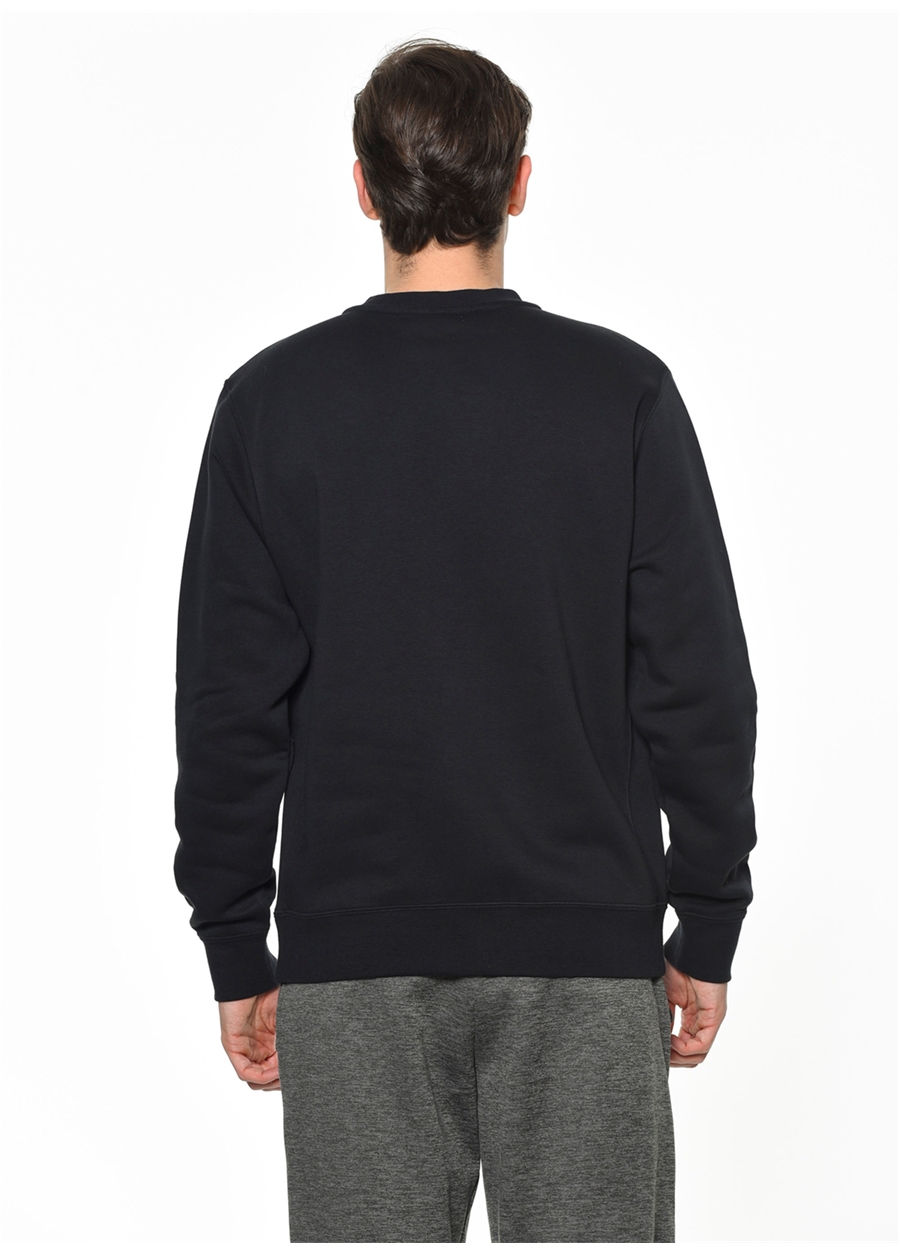 Nike Bv2662-010M Nsw Club Crw Bb Düz Yaka Standart Kalıp Siyah - Gri - Gümüş Erkek Sweatshirt_2