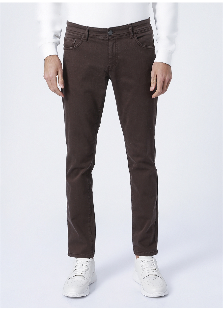 Altınyıldız Classics Normal Bel Dar Paça Slim Fit Kahve Erkek Pantolon 4A1400000101_1