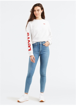 Levis Yüksek Bel Dar Paça Skinny Fit Lacivert Kadın Denim Pantolon 22791-0163_0