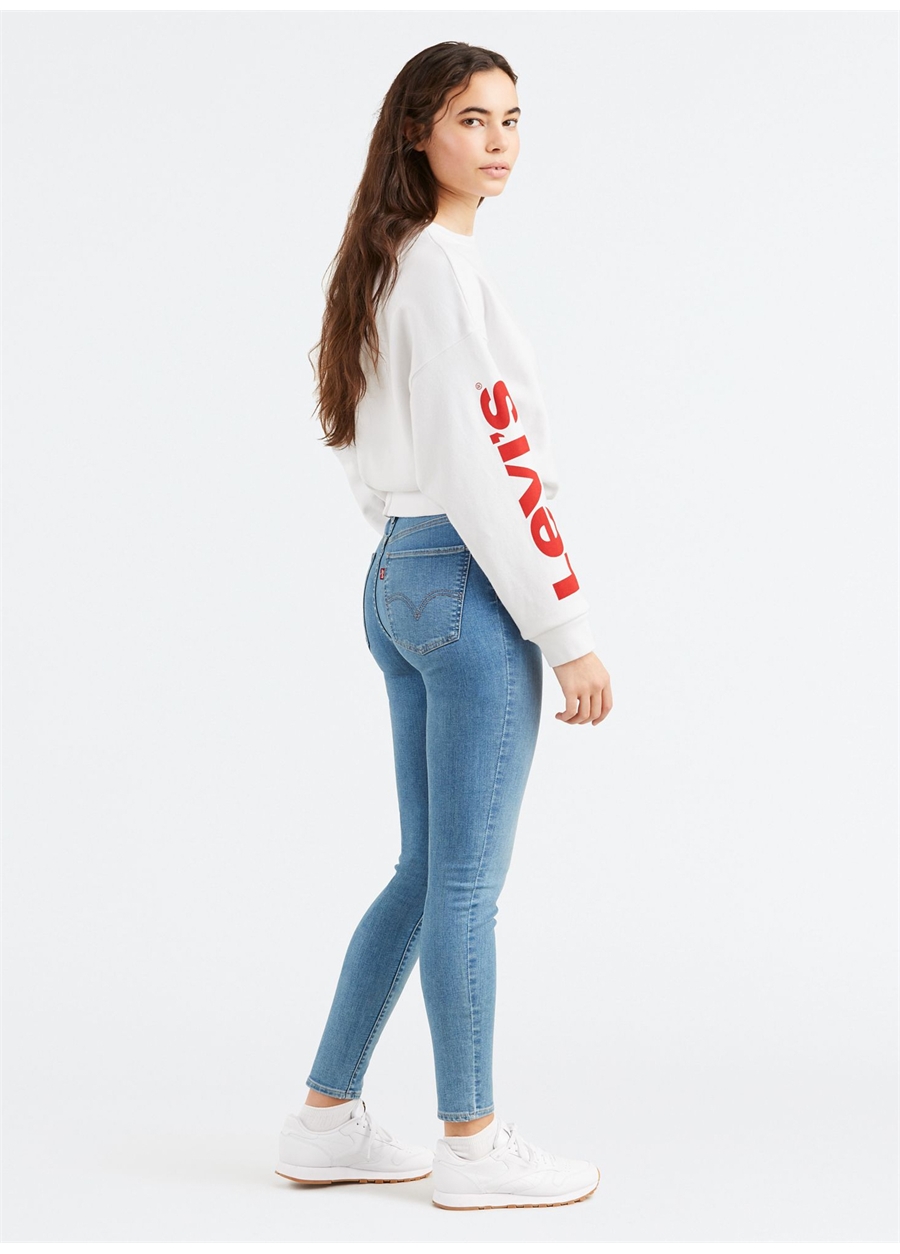 Levis Yüksek Bel Dar Paça Skinny Fit Lacivert Kadın Denim Pantolon 22791-0163_1