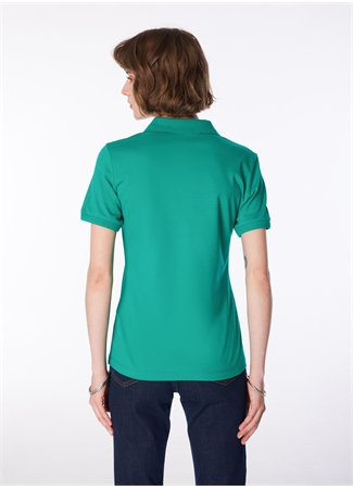 Fabrika Yeşil Kadın Polo Yaka Basic T-Shirt DEEP_4