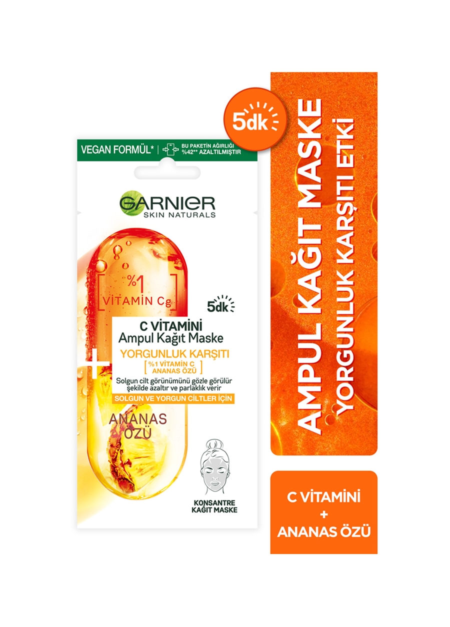 Garnier C Vitamini Ampul Kağıt Maske 15 G