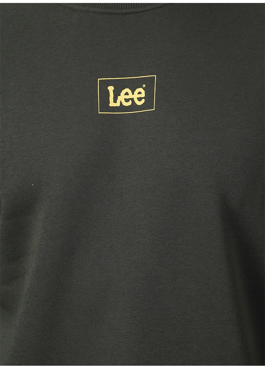 Lee Düz Yaka Haki Erkek Sweatshırt L212299801_L212299 Sweatshirt_4