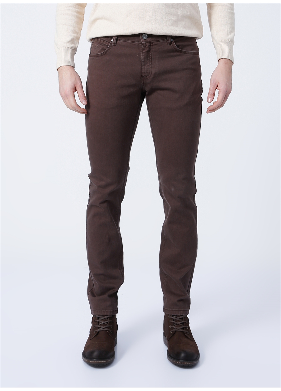 Beymen Business 4B1600000101 Normal Bel Slim Fit Kahve Erkek Pantolon_1