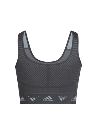 Adidas Gri - Siyah Sporcu Sütyeni HE2614 AEROKNIT B_8