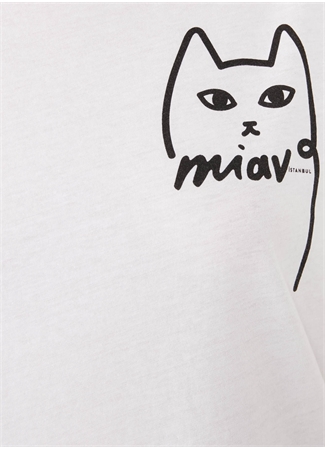 Mavi M1610225-620 Bisiklet Yaka Normal Kalıp Beyaz Kadın T-Shirt_5