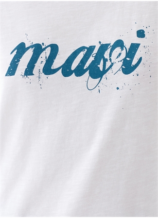 Mavi Bisiklet Yaka Beyaz Kadın T-Shirt M166422-620_6