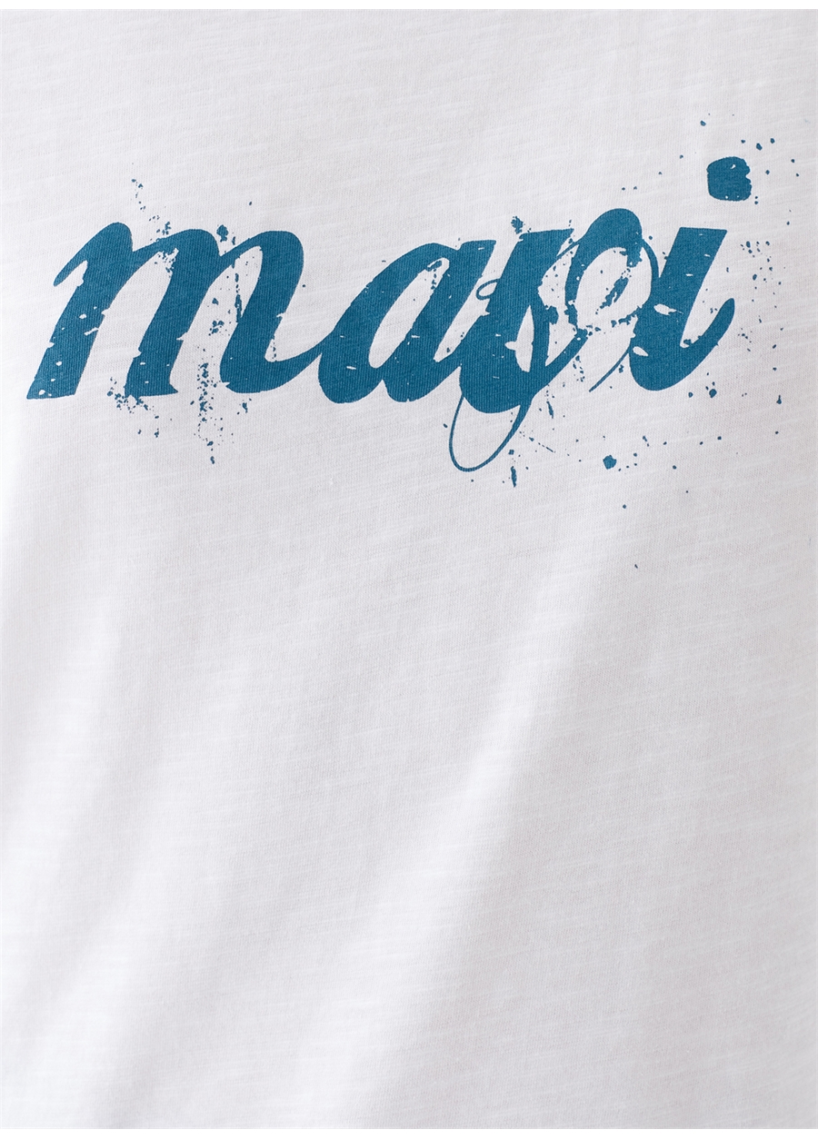 Mavi Bisiklet Yaka Beyaz Kadın T-Shirt M166422-620_6