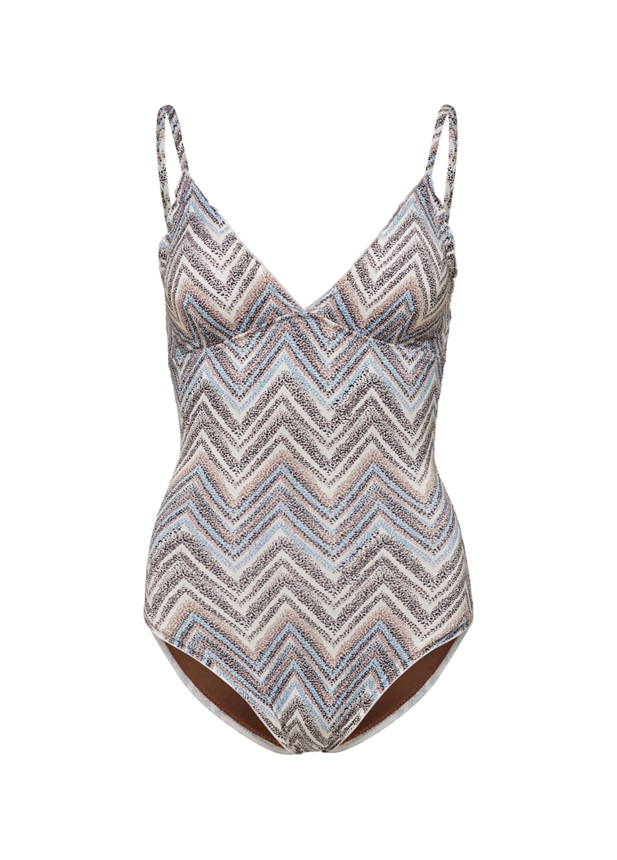 Only Kahve Kadın Mayo ONLANDREA RUFFLE SWIMSUIT_5