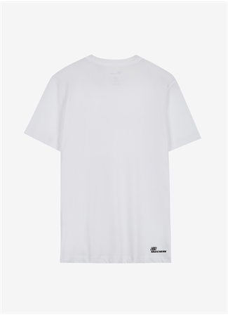 Skechers Bisiklet Yaka Düz Kırık Beyaz Erkek T-Shirt - S212960-102 Graphic Tee Big Logo_4