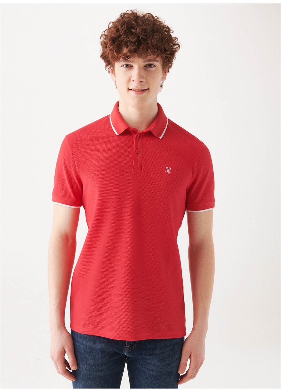 Mavi M066039-33203 Regular Fit Düz Kırmızı Erkek Polo T-Shirt_2