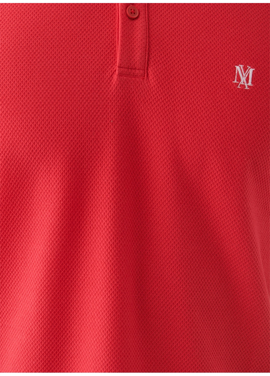 Mavi M066039-33203 Regular Fit Düz Kırmızı Erkek Polo T-Shirt_5