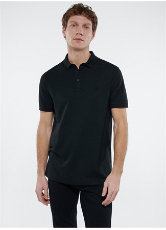 Mavi Düz Siyah Erkek Polo T-Shirt M066157-900_POLO TİŞÖRT_0