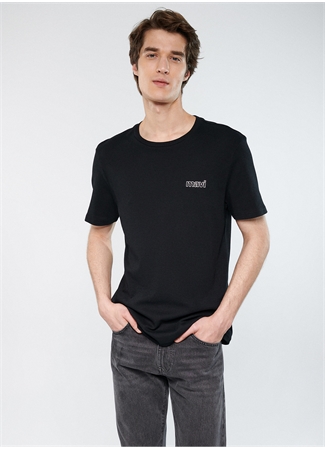 Mavi Bisiklet Yaka Düz Siyah Erkek T-Shirt M0610360-900_BASIC TİŞÖRT_0