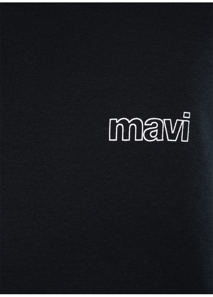 Mavi Bisiklet Yaka Düz Siyah Erkek T-Shirt M0610360-900_BASIC TİŞÖRT_4