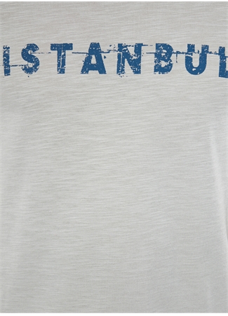 Mavi M066282-31935_Istanbul Bisiklet Yaka Slim Fit Baskılı Açık Gri Erkek T-Shirt_5