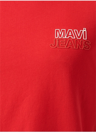 Mavi M066841-33099 Bisiklet Yaka Slim Fit Baskılı Kırmızı Erkek T-Shirt_5