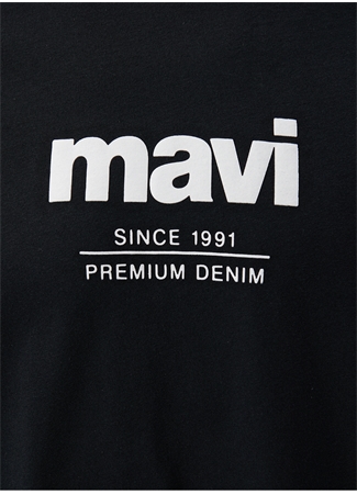 Mavi Bisiklet Yaka Baskılı Siyah Erkek T-Shirt M066849-900_SINCE 1991 TİŞÖRT_4