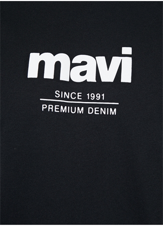 Mavi Bisiklet Yaka Baskılı Siyah Erkek T-Shirt M066849-900_SINCE 1991 TİŞÖRT_5