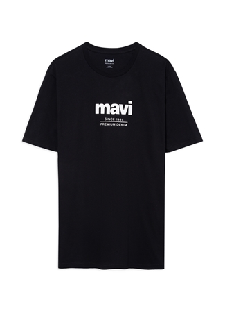 Mavi Bisiklet Yaka Baskılı Siyah Erkek T-Shirt M066849-900_SINCE 1991 TİŞÖRT_6