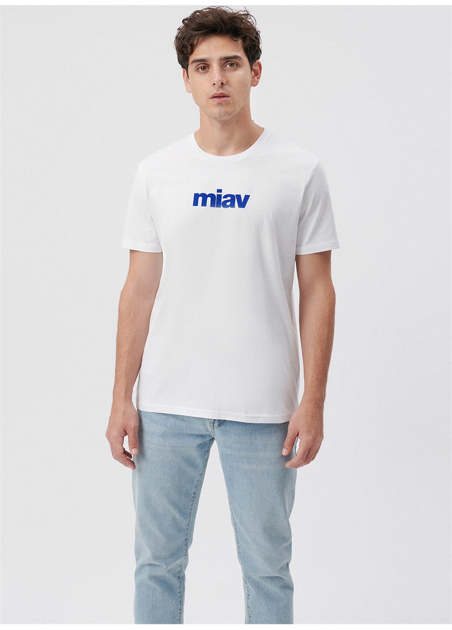 Mavi M067153-620_M067153 Bisiklet Yaka Regular Fit Baskılı Beyaz Erkek T-Shirt_1