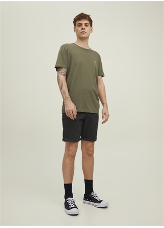 Jack & Jones Siyah Erkek Standart Fit Chino Şort 12165604_JPSTBOWIE JJSHORTS SOLID_0