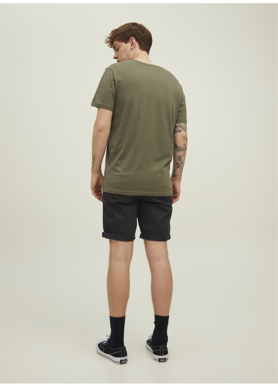 Jack & Jones Siyah Erkek Standart Fit Chino Şort 12165604_JPSTBOWIE JJSHORTS SOLID_2