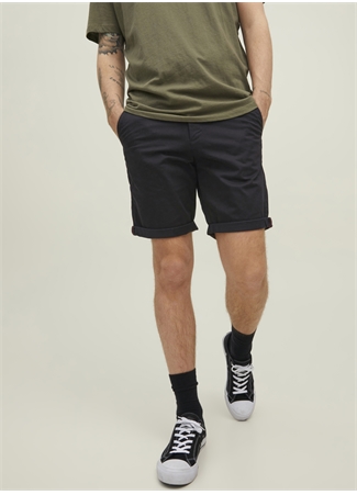 Jack & Jones Siyah Erkek Standart Fit Chino Şort 12165604_JPSTBOWIE JJSHORTS SOLID_3