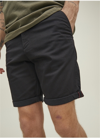 Jack & Jones Siyah Erkek Standart Fit Chino Şort 12165604_JPSTBOWIE JJSHORTS SOLID_6