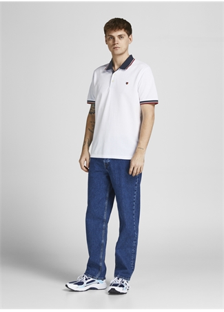 Jack & Jones Düz Kırık Beyaz Erkek Polo T-Shirt 12169064_JPRBLUWIN POLO SS_2