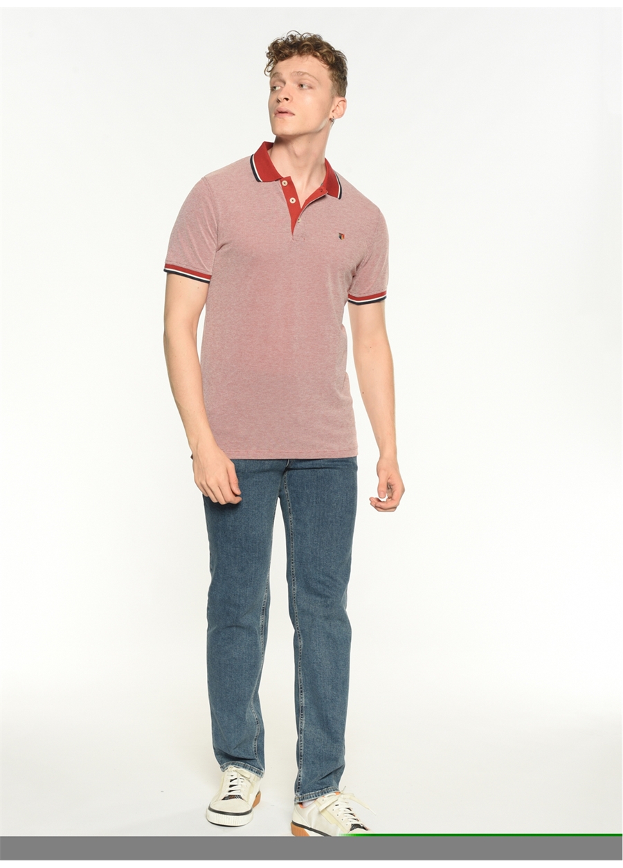 Jack & Jones Düz Koyu Kırmızı Erkek Polo T-Shirt 12169064_JPRBLUWIN POLO SS_1